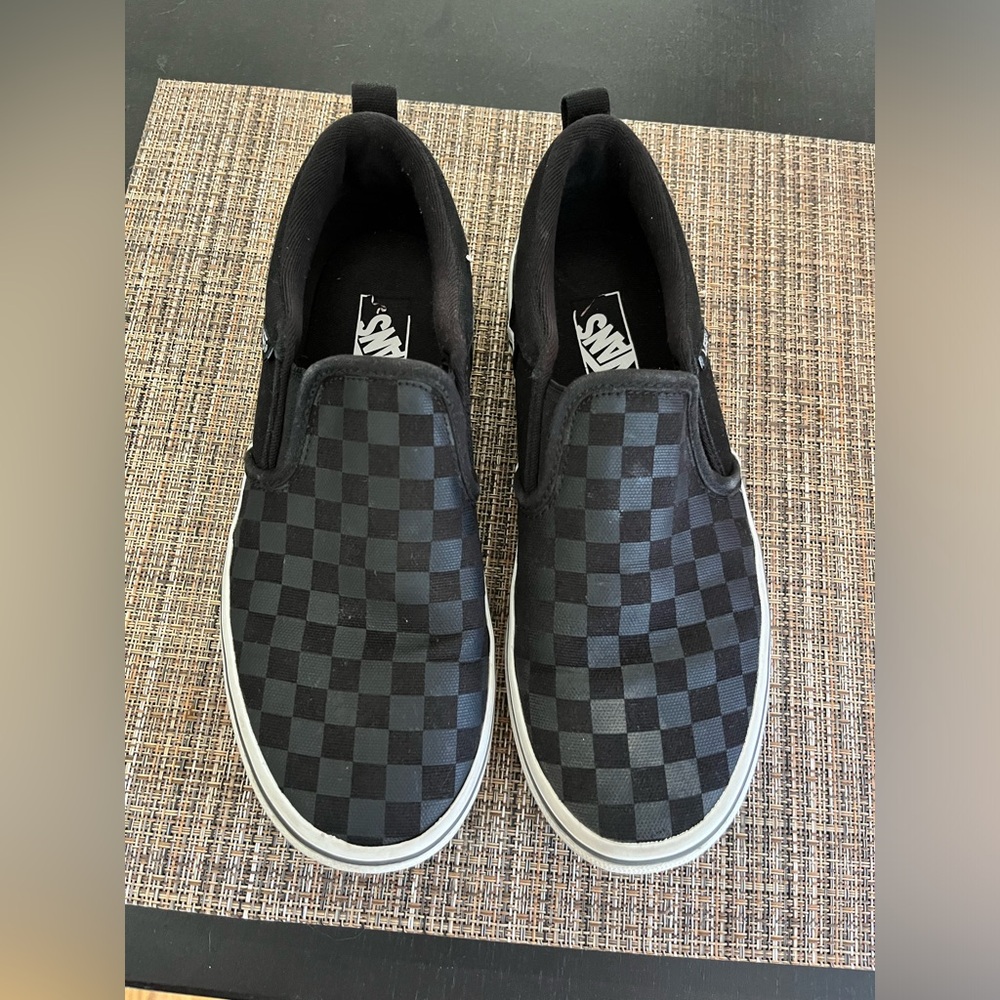 Vans Youth Checkerboard Slip-On Shoes Sz 4 Lk New